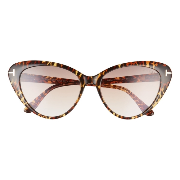 NEW TOM FORD CAT EYE WOMEN HARLOW TF869 52F  SUNGLASSES FT0869/S HAVANA - Picture 3 of 5